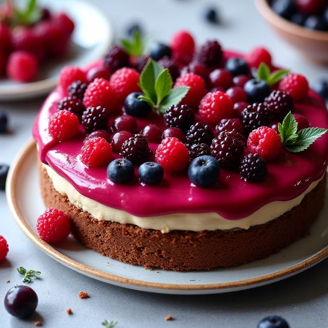Torta Sacher d'autore con glassa lucida e marmellata di albicocche.
